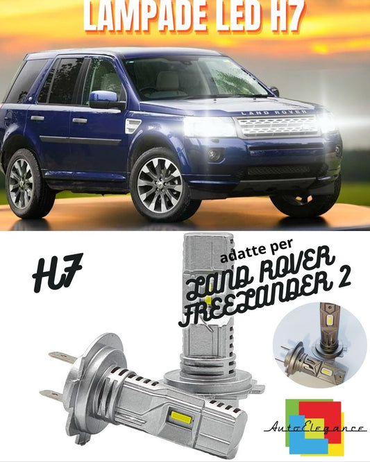 KIT LED H7 LAND ROVER FREELANDER 2 6000K 6000 LUMEN ABBAGLIANTI FINO AL 2012