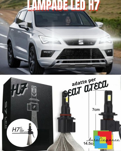 🤍KIT LAMPADE ABBAGLIANTI LED SEAT ATECA LED H7 6000K BIANCO NO ERROR🤍