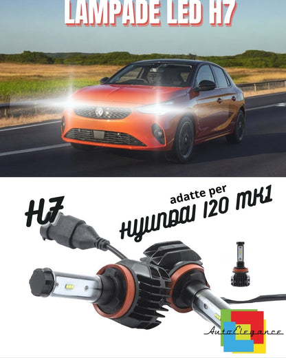 🧡KIT LED H7 6000K CANBUS XENON 9800 LUMEN HYUNDAI I20 MK1 RESTYLING🧡