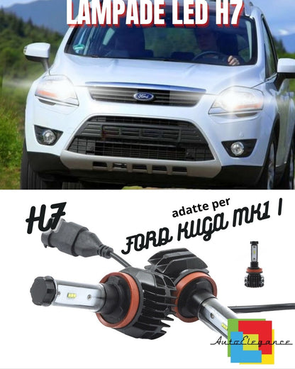 😎KIT LED H7 6000K CANBUS XENON 9800 LM LUMEN FORD KUGA MK1 I😎