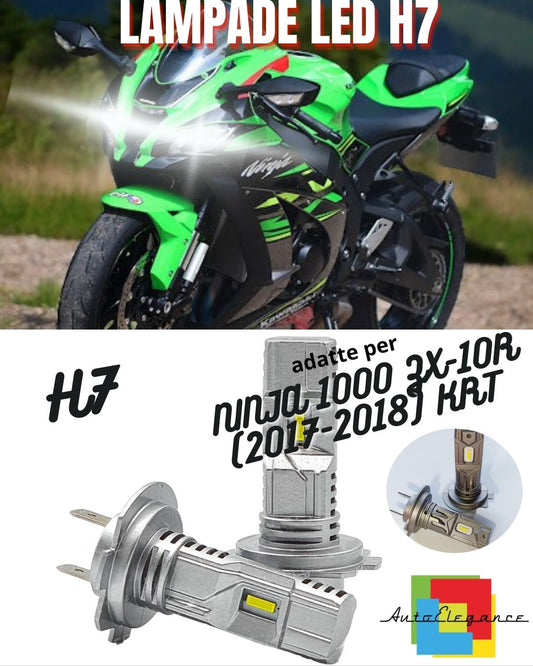 🔥LAMPADA LED H7 ABBAGLIANTI KAWASAKI NINJA 1000 ZX-10R KRT REPLICA 2 Pezzi🔥