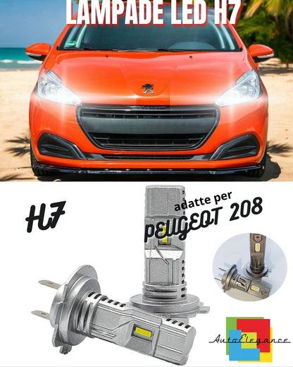 🧡H7 LED KIT FOR PEUGEOT 208 6000K WHITE 6000 LUMENS CANBUS HIGH BEAM🧡