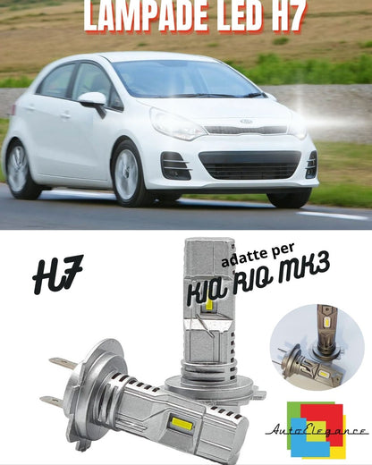 🤩KIT LED H7 PER KIA RIO MK3 6000K BIANCO 6000 LUMEN CANBUS ANABBAGLIANTI🤩