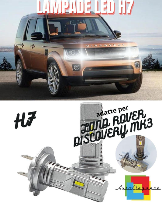 🤎KIT LED H7 LAND ROVER DISCOVERY MK3 6000K BIANCO LUMEN CANBUS ABBAGLIANTI🤎