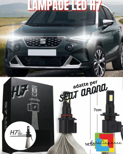 KIT LAMPADE ANABBAGLIANTI LED SEAT ARONA LED H7 6000K BIANCO NO ERROR