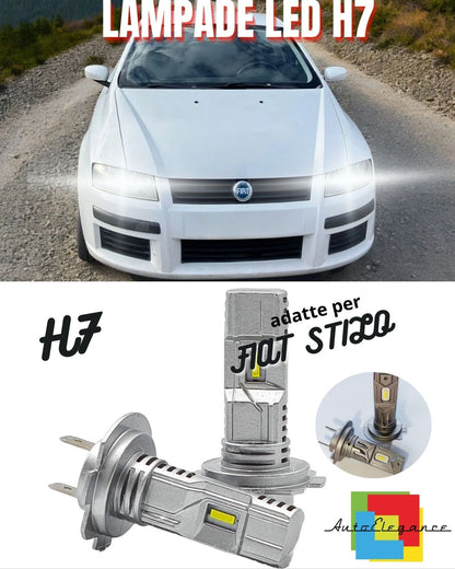 🤍H7 LED KIT FOR FIAT STILO 6000K WHITE 6000 LUMEN CANBUS LOW BEAM🤍 