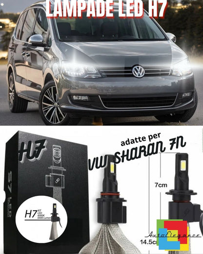 ⭐H7 LED CANBUS LOW BEAM KIT VW ​​SHARAN 7N + BULB HOLDER 6000K NO ERROR⭐ 