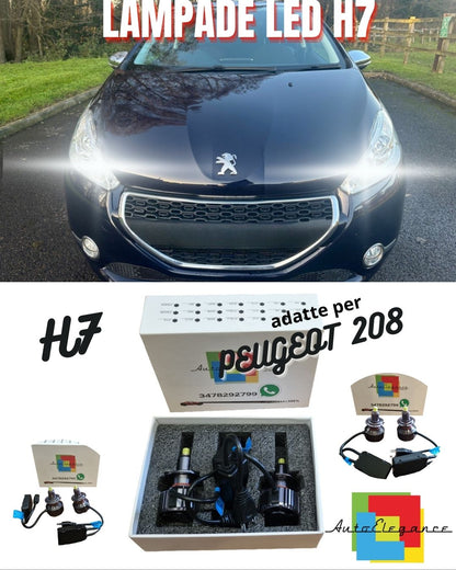 ⭐FULL LED KIT H7 6000K CANBUS LED FOR PEUGEOT 208 LENTICULARS NO FAILURE⭐ 