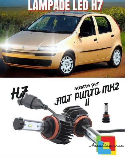 ⭐KIT LED H7 6000K CANBUS XENON 9800 LM LUMEN FIAT PUNTO MK2 II⭐