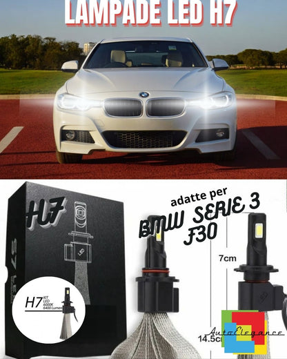 🤍KIT LAMPADE ABBAGLIANTI LED BMW SERIE 3 F30 LED H7 6000K LUMEN NO AVARIA🤍