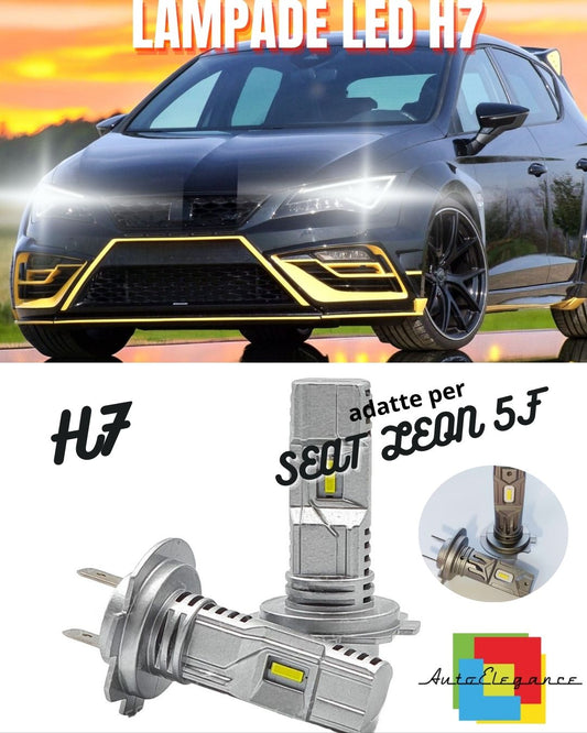 H7 LED KIT FOR SEAT LEON 5F 6000K WHITE 6000 LUMEN CANBUS LOW BEAM 