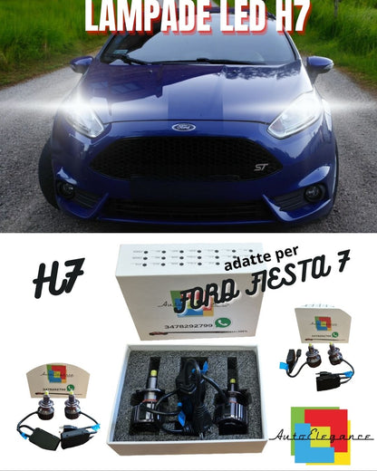 ⭐FULL LED KIT H7 CANBUS FORD FIESTA 7 6000K WHITE 9600 LUMEN NO ERROR⭐ 