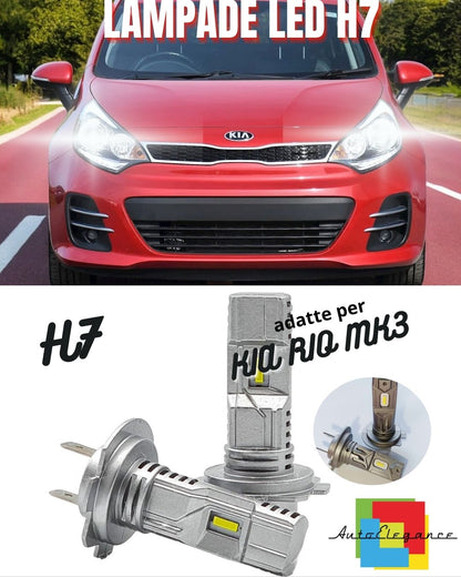 ❤️KIT LED H7 PER KIA RIO MK3 6000K BIANCO 6000 LUMEN CANBUS ANABBAGLIANTI❤️