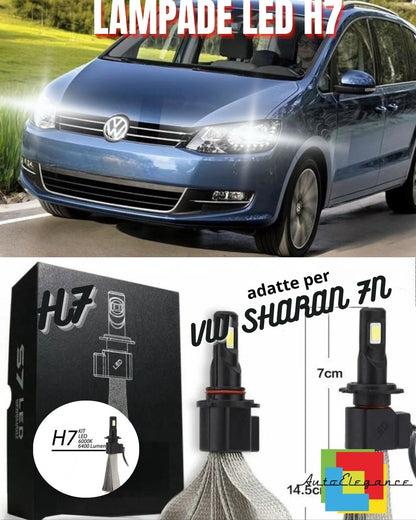 😍KIT H7 LED CANBUS ANABBAGLIANTI VW SHARAN 7N + PORTALAMPADE 6000K NO ERROR😍