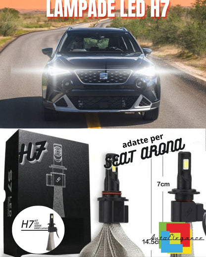 KIT LAMPADE ANABBAGLIANTI LED SEAT ARONA LED H7 6000K BIANCO NO ERROR