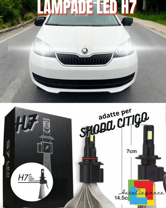 🤍SKODA CITIGO RESTYLING LED LOW BEAM LAMP KIT LED H7 6000K XENON XENO🤍 
