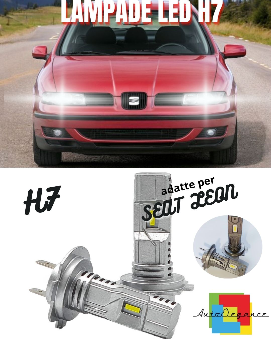 ❤️H7 LED KIT FOR SEAT LEON 1M 6000K WHITE 6000 LUMEN CANBUS LOW BEAM❤️ 