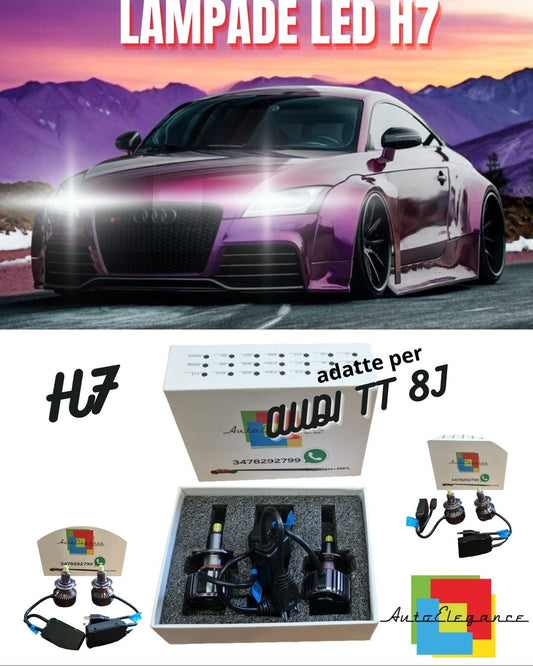 💜H7 CANBUS LED KIT AUDI TT 8J LED 360° 9600 LUMEN 6000K WHITE HIGH BEAM💜 