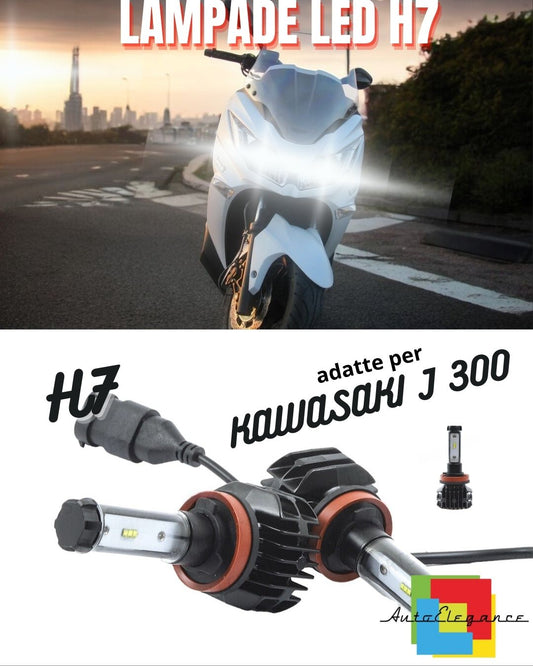 😎KIT LED H7 6000K CANBUS XENON 9800 LUMEN KAWASAKI J 300😎 