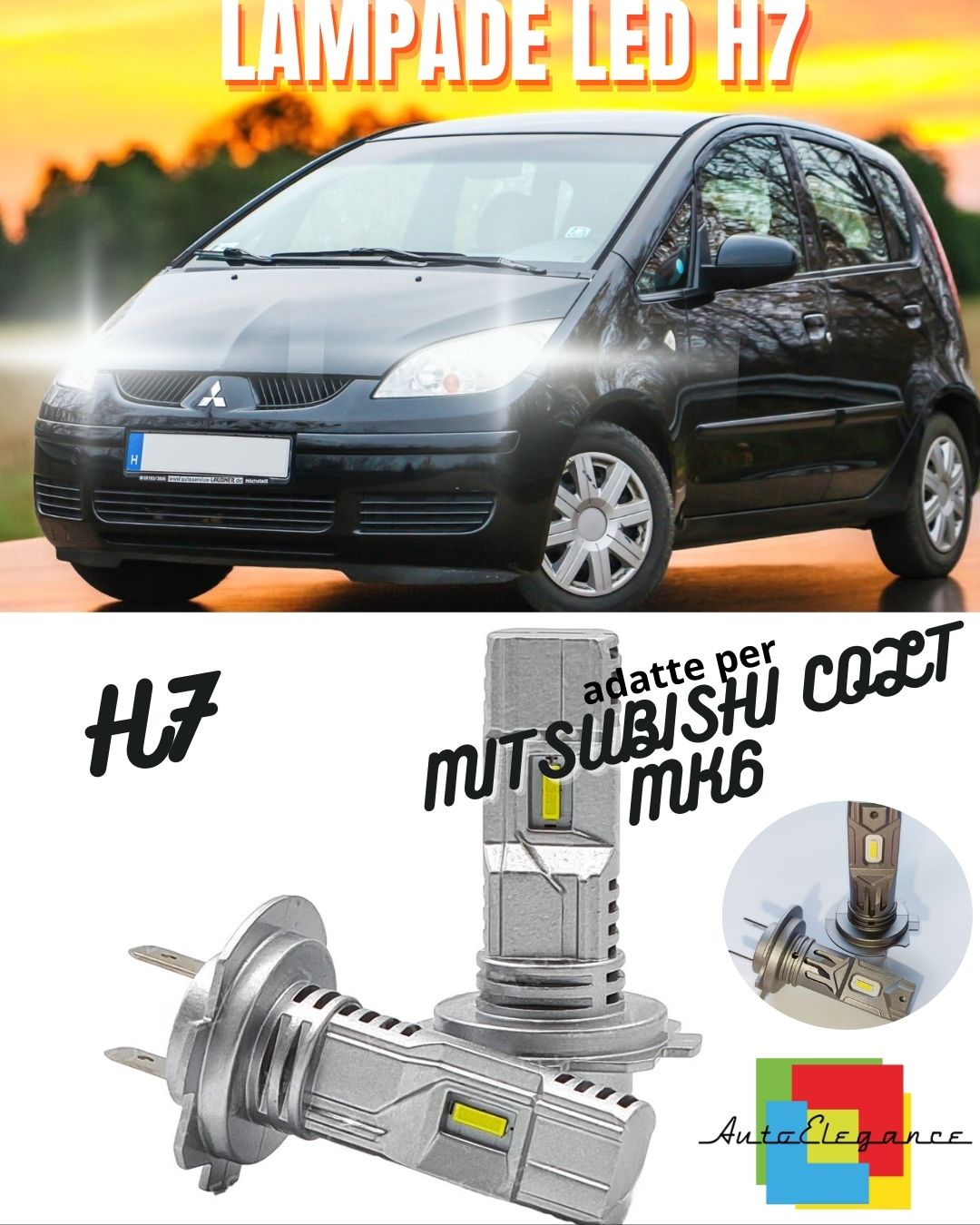 😎MITSUBISHI COLT MK6 6000K WHITE 6000 LUMEN CANBUS LOW BEAM LED KIT😎 