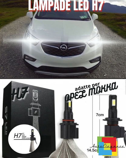 ✨KIT FULL LED OPEL MOKKA LAMPADE LED H7 6000K BIANCO GHIACCIO 100% NO ERRORE✨