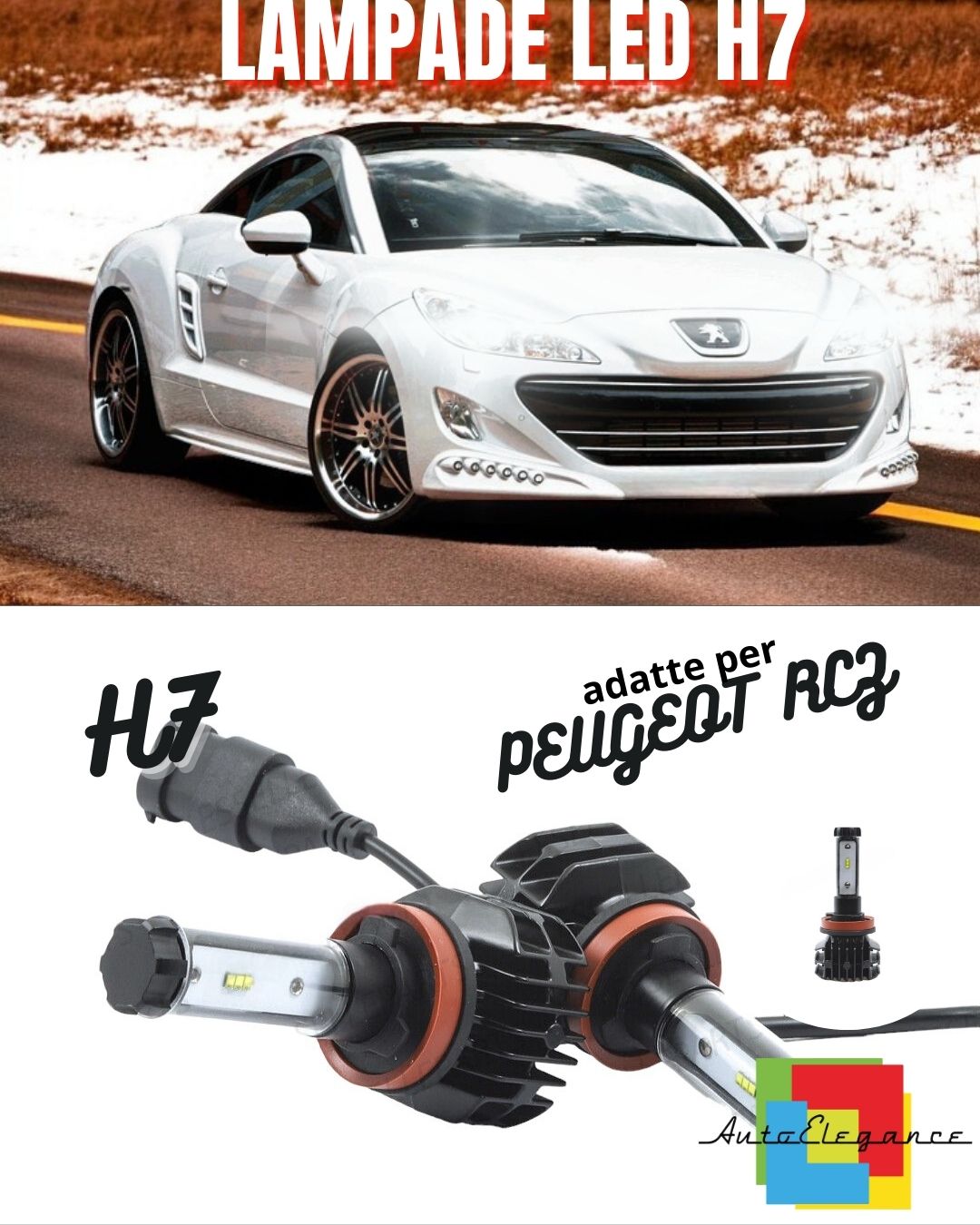 🔥KIT LED H7 6000K CANBUS XENON 9800 LM LUMEN PEUGEOT RCZ NO AVARIA LUCI🔥