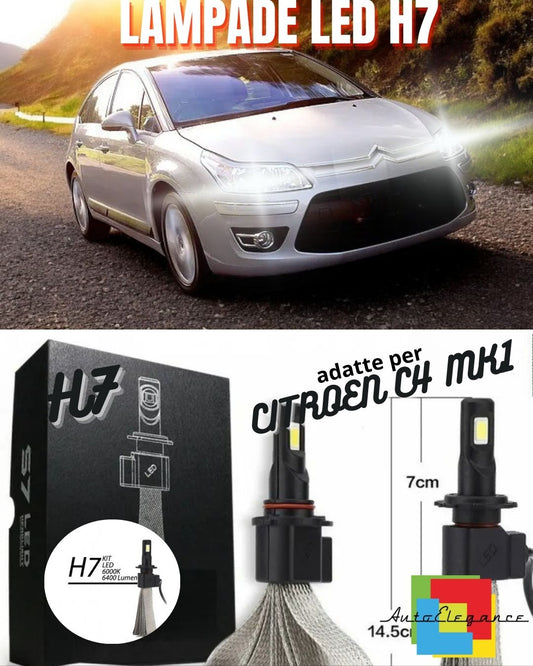 CITROEN C4 MK1 LED LOW BEAM LAMP KIT H7 6000K XENON WHITE NO ERROR