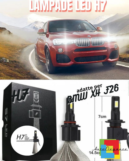 🤩BMW X4 F26 LED HIGH BEAM LAMP KIT LED H7 6000K 6400 LUMEN NO ERROR🤩