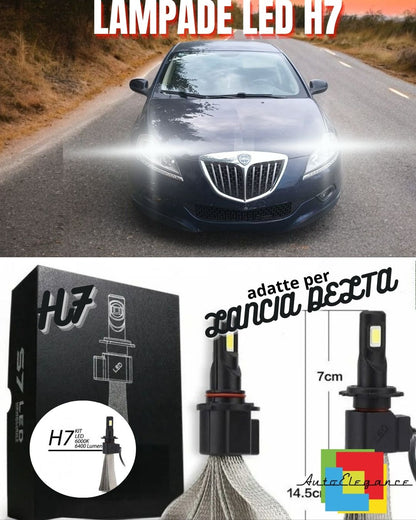 🖤H7 LED KIT 6400 LUMEN 6000K LANCIA DELTA LOW BEAM🖤
