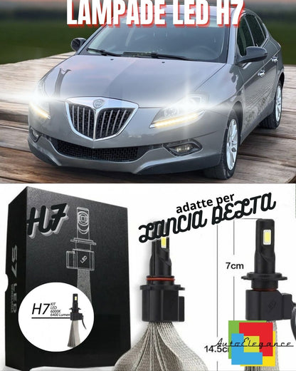 😍COPPIA LAMPADE H7 LED PER LANCIA DELTA ABBAGLIANTE 6000K ACCENSIONE RAPIDA😍