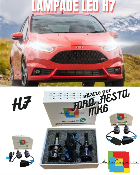 🔥FULL LED KIT H7 FORD FIESTA6 RESTYLING CANBUS LED FOR LENTICULAR HEADLIGHTS 9600LM🔥