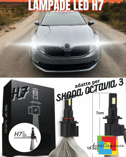 😎SKODA OCTAVIA 3 RESTYLING H7 LED KIT 6000K XENON 6400 LUMEN LOW BEAM😎