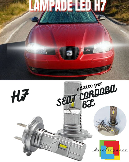❤️KIT LED H7 PER SEAT CORDOBA 6L 6000K BIANCO 6000 LUMEN CANBUS ANABBAGLIANTI❤️