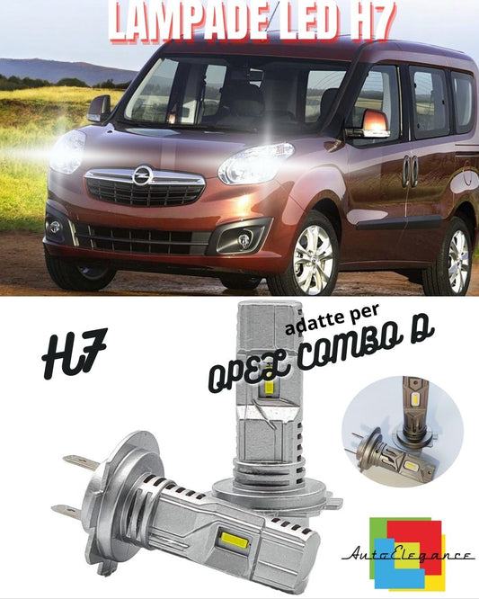 🤩H7 LED KIT OPEL COMBO D 6000K WHITE 6000 LUMEN CANBUS LOW BEAM🤩