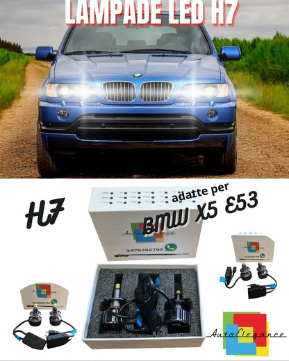 FULL LED KIT H7 6000K CANBUS LED FOR BMW X5 E53 LENTICULARS NO FAILURE 