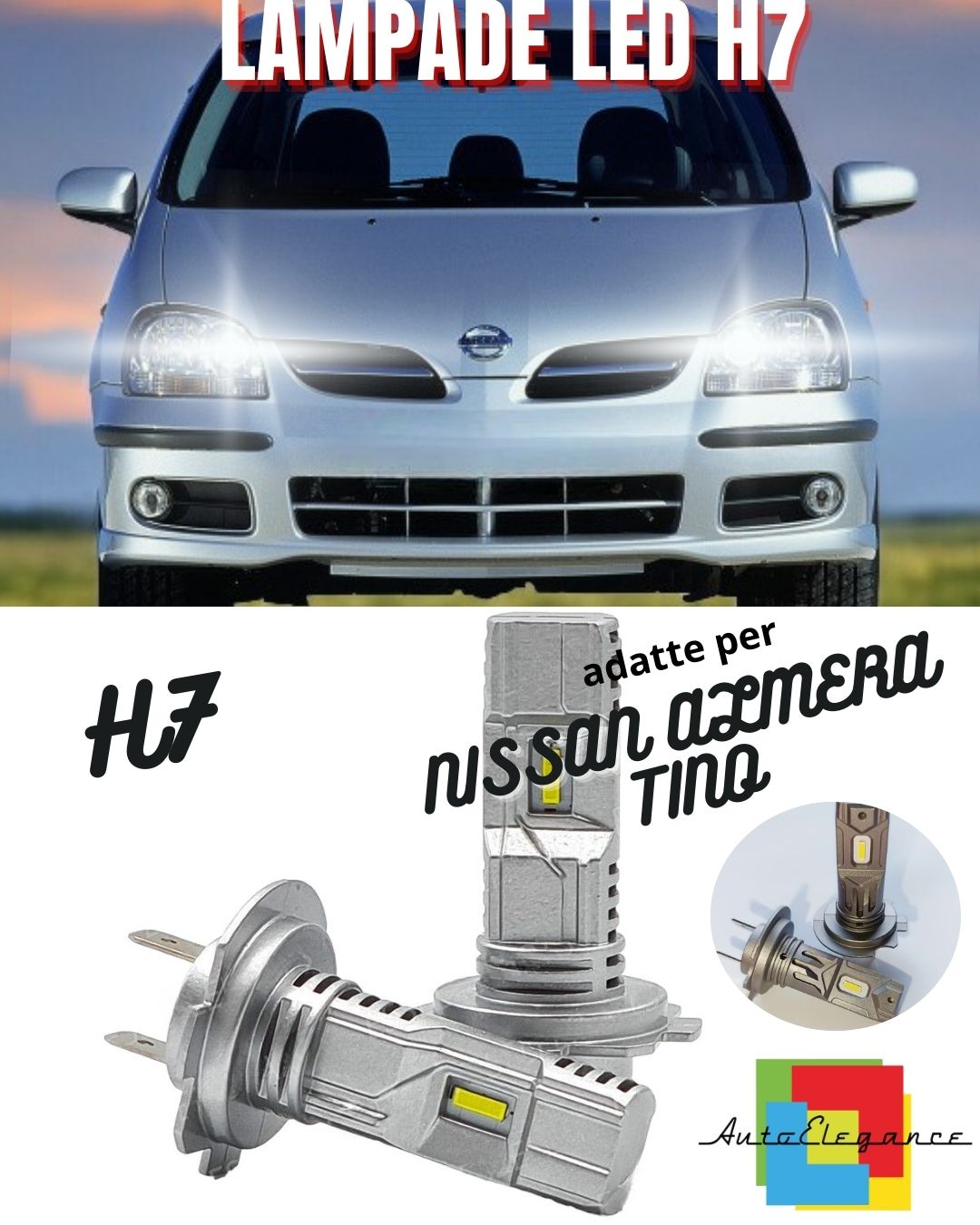 💥NISSAN ALMERA TINO H7 LED KIT 6000K WHITE 6000 LUMEN CANBUS HIGH BEAM💥 