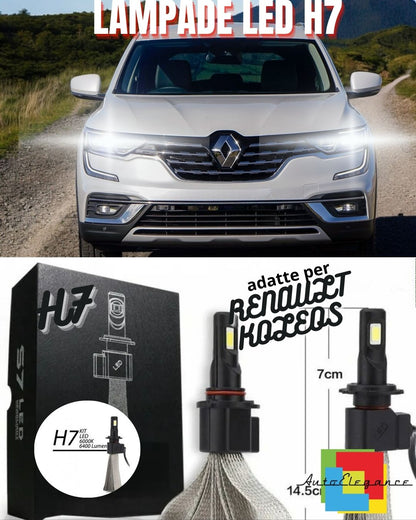 🌟LED LOW BEAM RENAULT KOLEOS LED LAMPS H7 6000K NO ERROR 6400 LUMEN🌟 