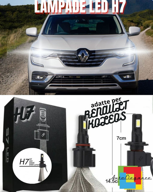 🌟LED LOW BEAM RENAULT KOLEOS LED LAMPS H7 6000K NO ERROR 6400 LUMEN🌟 