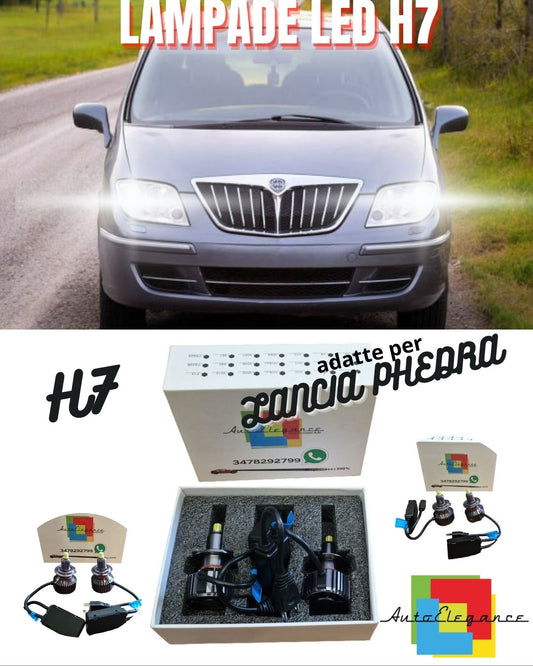 ✨H7 LED KIT LANCIA PHEDRA 9600 LUMEN 80W CANBUS NO ERROR 6000K ICE WHITE✨ 