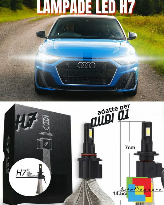 💙AUDI A1 LED LOW BEAM LAMP KIT LED H7 6000K 6400 LUMEN NO ERROR💙 