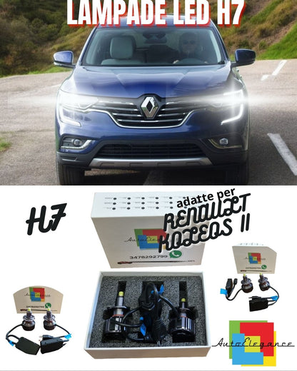 💎KIT FULL LED H7 CANBUS RENAULT KOLEOS II 6000K BIANCO 9600 LUMEN 80W💎