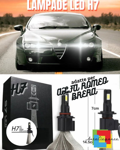 🖤ALFA ROMEO BRERA LED HIGH BEAM LED LAMPS H7 6000K NO ERROR 6400 LUMEN🖤