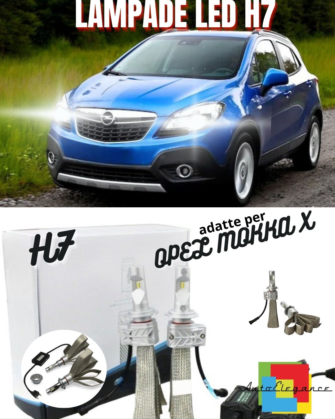 💙KIT LED H7 6500K FULL CANBUS 8000 LUMEN LED LAMPS FOR OPEL MOKKA