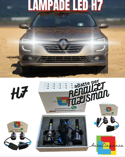 ✨KIT FULL LED H7 CANBUS RENAULT TALISMAN 6000K BIANCO 9600 LUMEN 80W NO ERROR✨