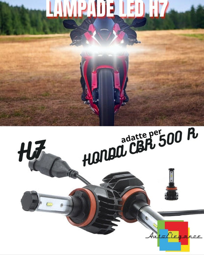 ⚡KIT LED H7 6000K CANBUS XENON 9800 HONDA CBR 500 R REAL LUMENS 2 Pieces⚡