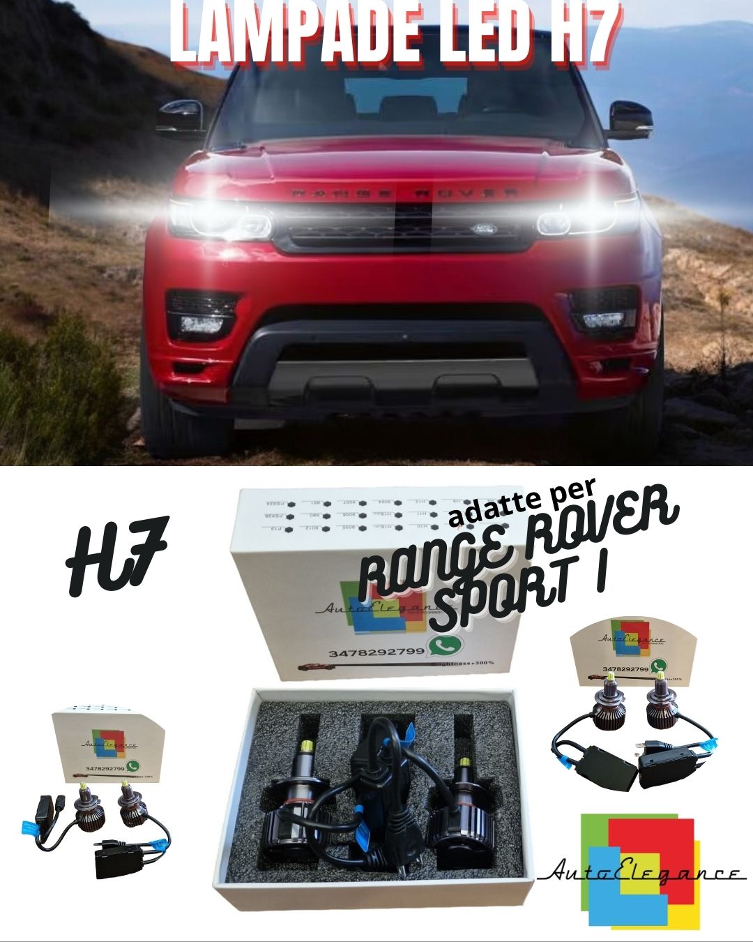 😍FULL LED KIT H7 6000K CANBUS LED FOR RANGE ROVER SPORT I LENTICULARS😍