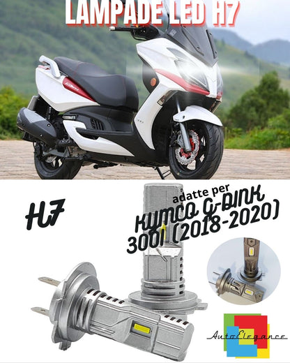 🤩H7 6000K CANBUS LED LAMP FOR HIGH BEAM KYMCO G-DINK 300I 2 Pieces🤩