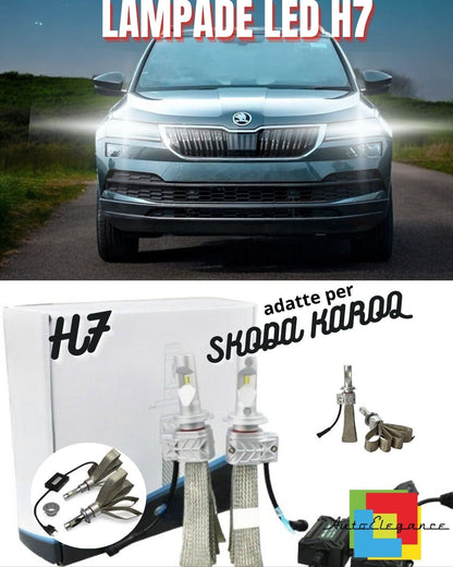 😎KIT LED H7 6500K FULL CANBUS 8000 LUMEN LED LAMPADE PER SKODA KAROQ NO ERROR😎