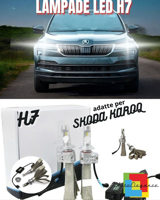 😎KIT LED H7 6500K FULL CANBUS 8000 LUMEN LED LAMPS FOR SKODA KAROQ NO ERROR😎