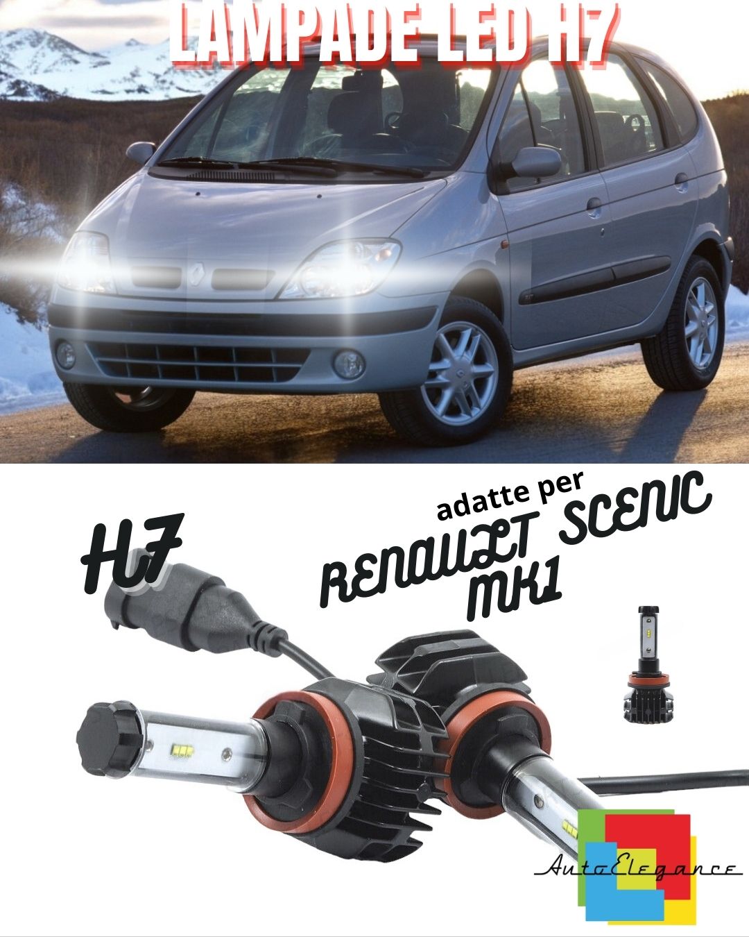 😍KIT LED H7 6000K CANBUS XENON 9800 LM LUMEN RENAULT SCENIC MK1 I😍